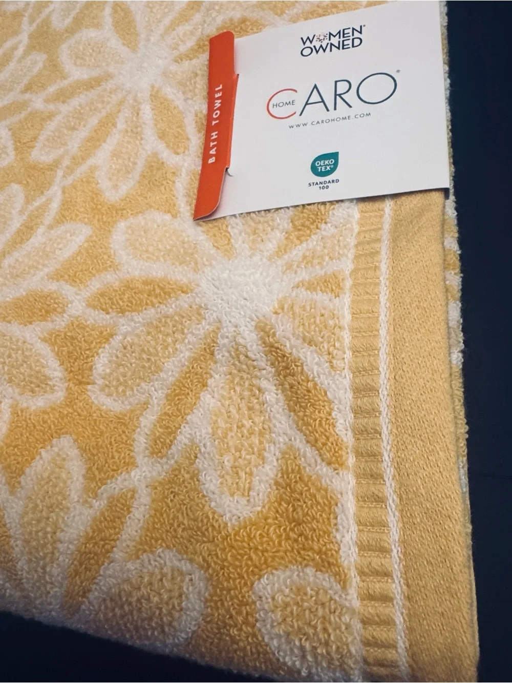 CARO HOME 100% Cotton Bath Towel Set - Kaleidoscope - Honey Blossom